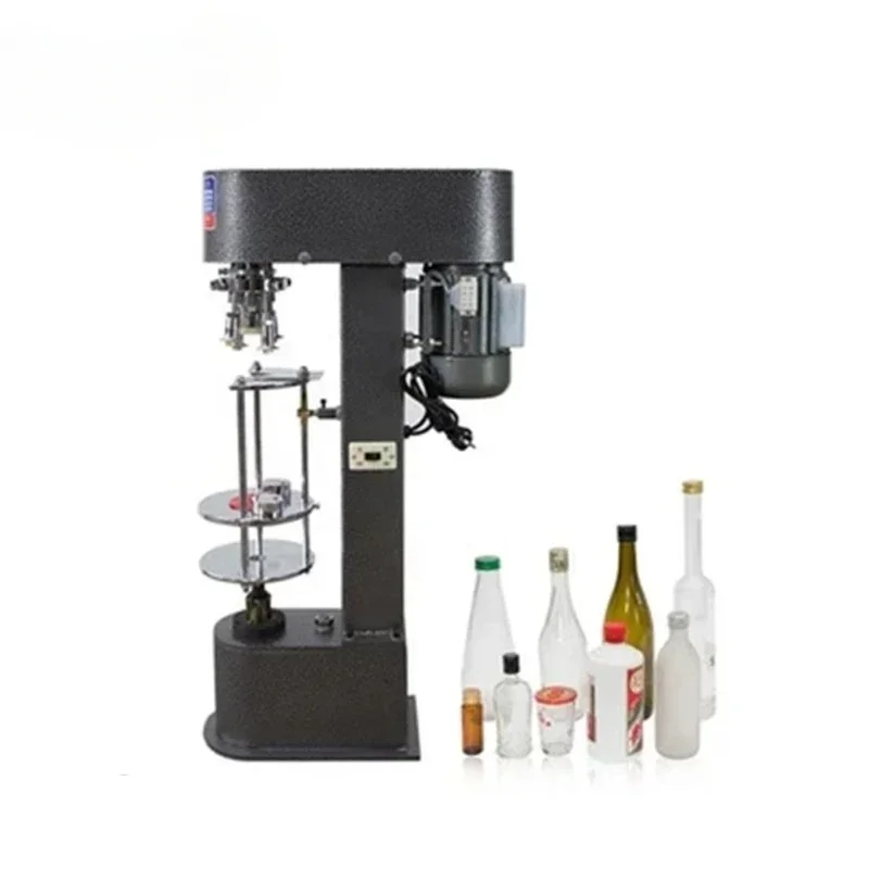 Manual Glass beer Wine water bottle Screw capping machine aluminum cap