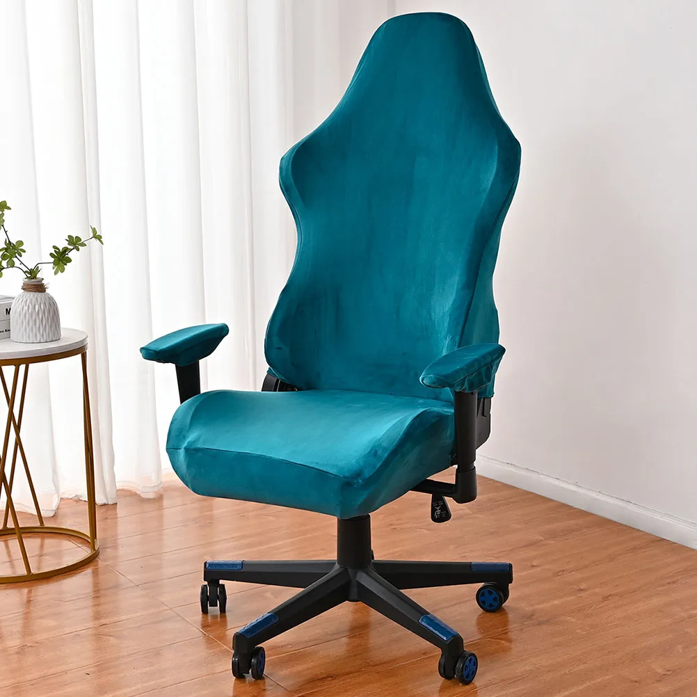 

Gaming Chair Computer Room Chair Slipcovers Fleece Elastic Protective Armrest Office Stretch Computer Room