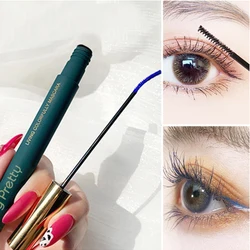 New Rimels Mascara Makeup 3D Fiber Lashes Natural Waterproof Thick Eyelash Black Mascara Curling Make up Eye Makeup Purple Blue