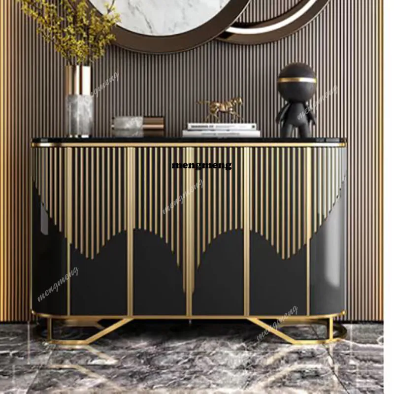 

Italian porch cabinet light luxury high-end decorative cabinet model room design home living room side cabinet