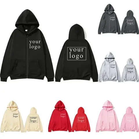 New Men Women DIY Zipper cardigan hoodie 2025 New Fashion Your Own Design Brand Logo/Picture Personalized Custom Anywhere