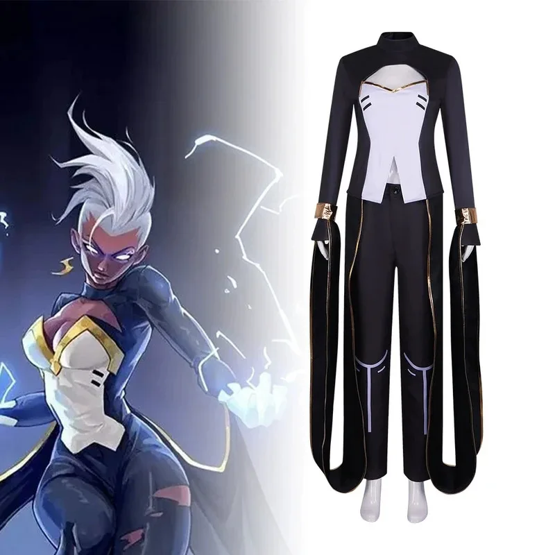 Fantasia Movie X-Force Storm Cosplay Uncanny Black Costume Women Men Halloween Uniform Carnival Role Play Disguise Stage Outfits
