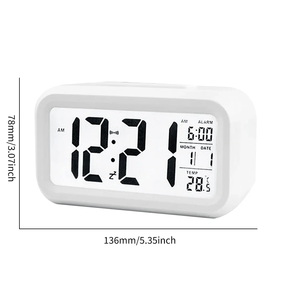 Household Desktop Alarm Clocks Backlight  Digital Alarm Clock Data Time Calendar Temperature Display Snooze