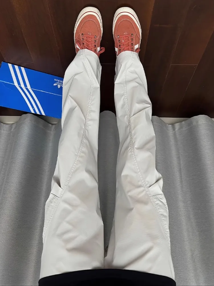 

Qui Dry Men's Summer Thin American Sle Sideot Tee Anti-Fly Pants Outdoor Sports Casual Paratrooper Workwear Trousers