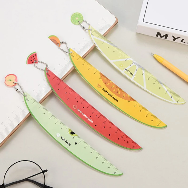 

Plastic Rulers Straight Measurement Tool Cute Fruit Pattern School Materials