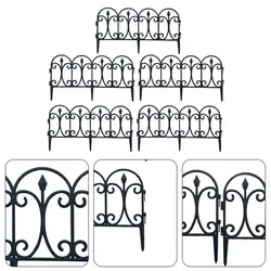 5 Pcs Splicable Removable Plastic Fence Outdoor Garden Lawn Edging Garden Fence Small Fence Wedding Decorative Fence beautiful