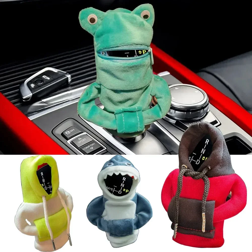 New Hoodie Car Gear Shift Cover Fashion Gearshift Hoodie Car Gear Shift Knob Cover Manual Handle Gear Sweatshirt Change Lever