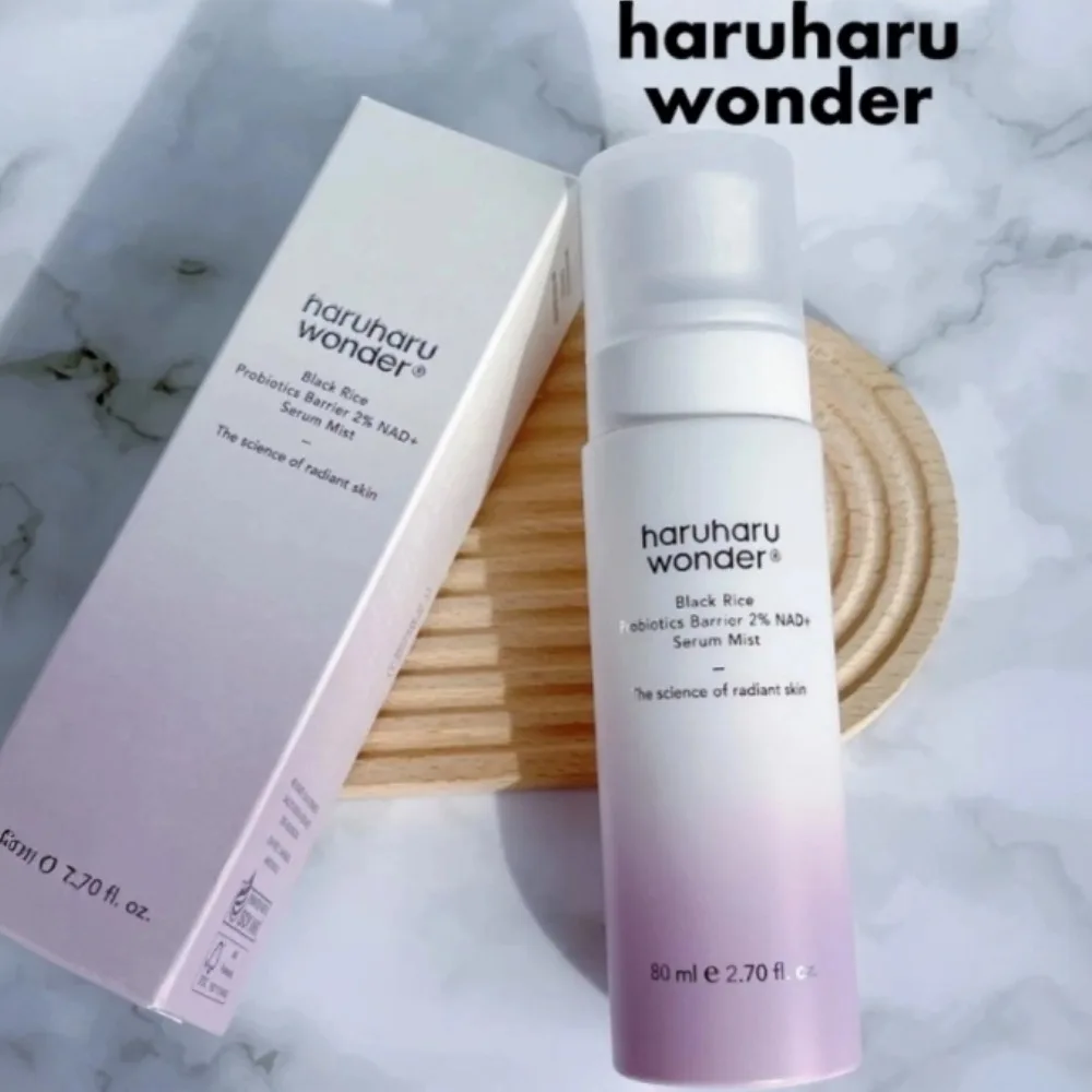 80ml Firm Sooth Strengthen Barrier Moisturizing Essence Spray Haruharu Wonder Black Rice Probiotics Barrier 2% NAD+ Serum Mist