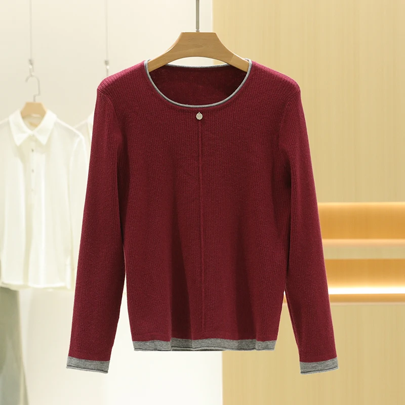 

Loose Long Sve Knitted Sweater round Ne Casual Sle Winter New Arrival Women's Faion Comfortable Fit Color Top