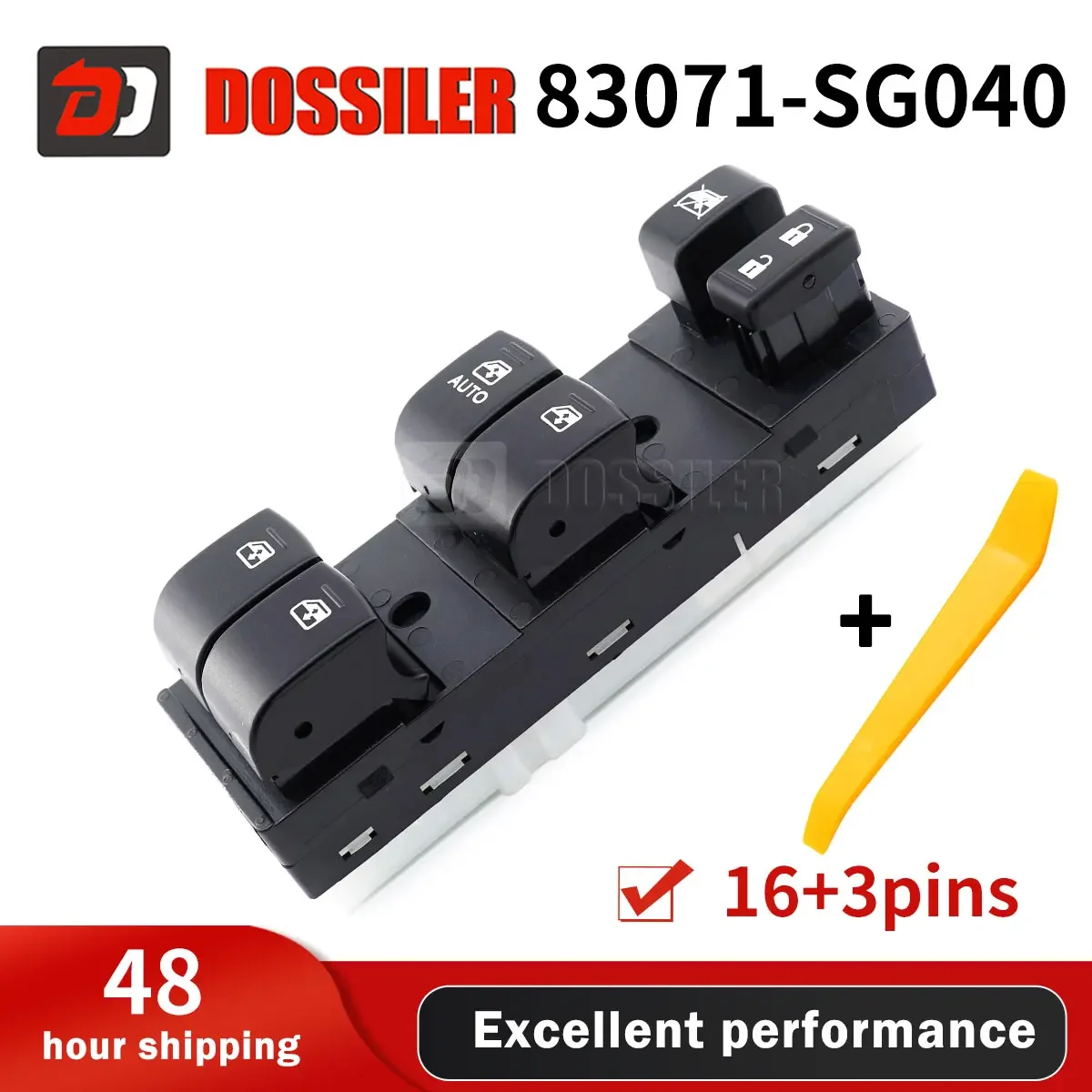 

83071-SG040 Dossiler Electric Power Window Switch Lifter Regulator 83071-SG040 83071SG040 for Forester 2014 2015 2016 16+3 Pins