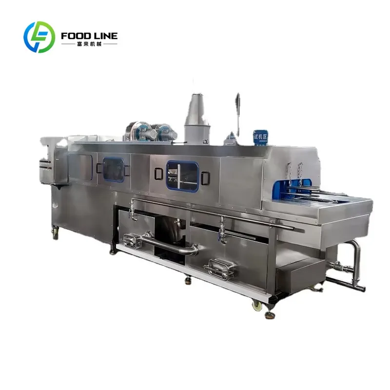 Customized Automatic Bakery Trays Cleaning Machine Industrial Baking Tray Washer Crate Basket Washer Container Washing Machine