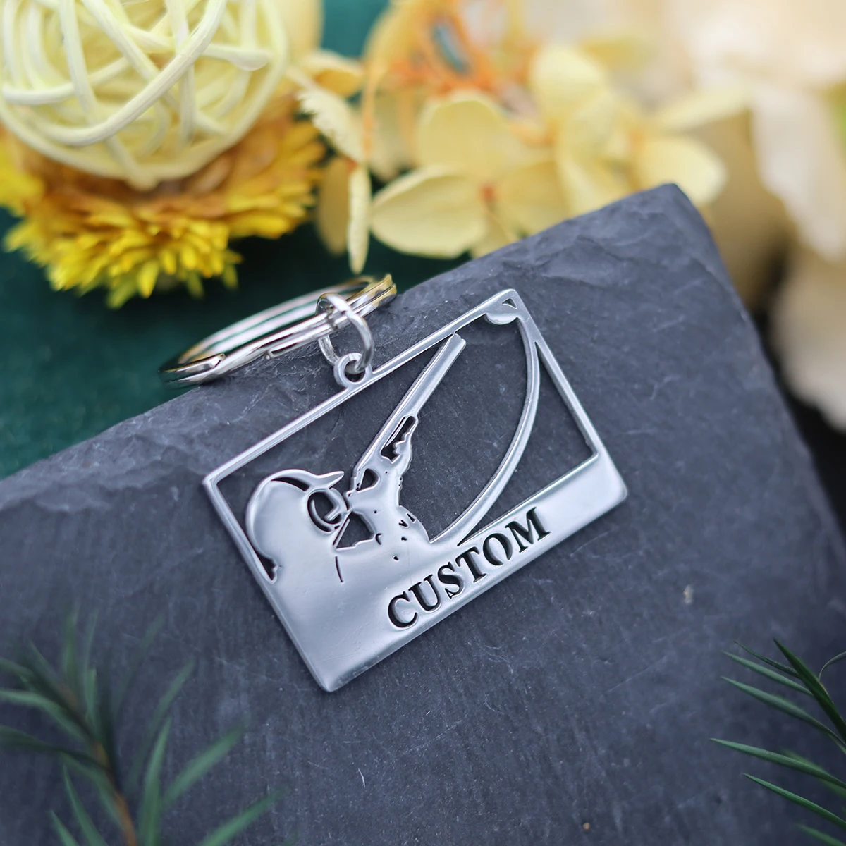 QIAMNI مخصص رقم اسم المفاتيح الفولاذ المقاوم للصدأ محفورة رسائل لوحة كيرينغ للرجال صديقها هدية عيد ميلاد مفتاح سلسلة #5