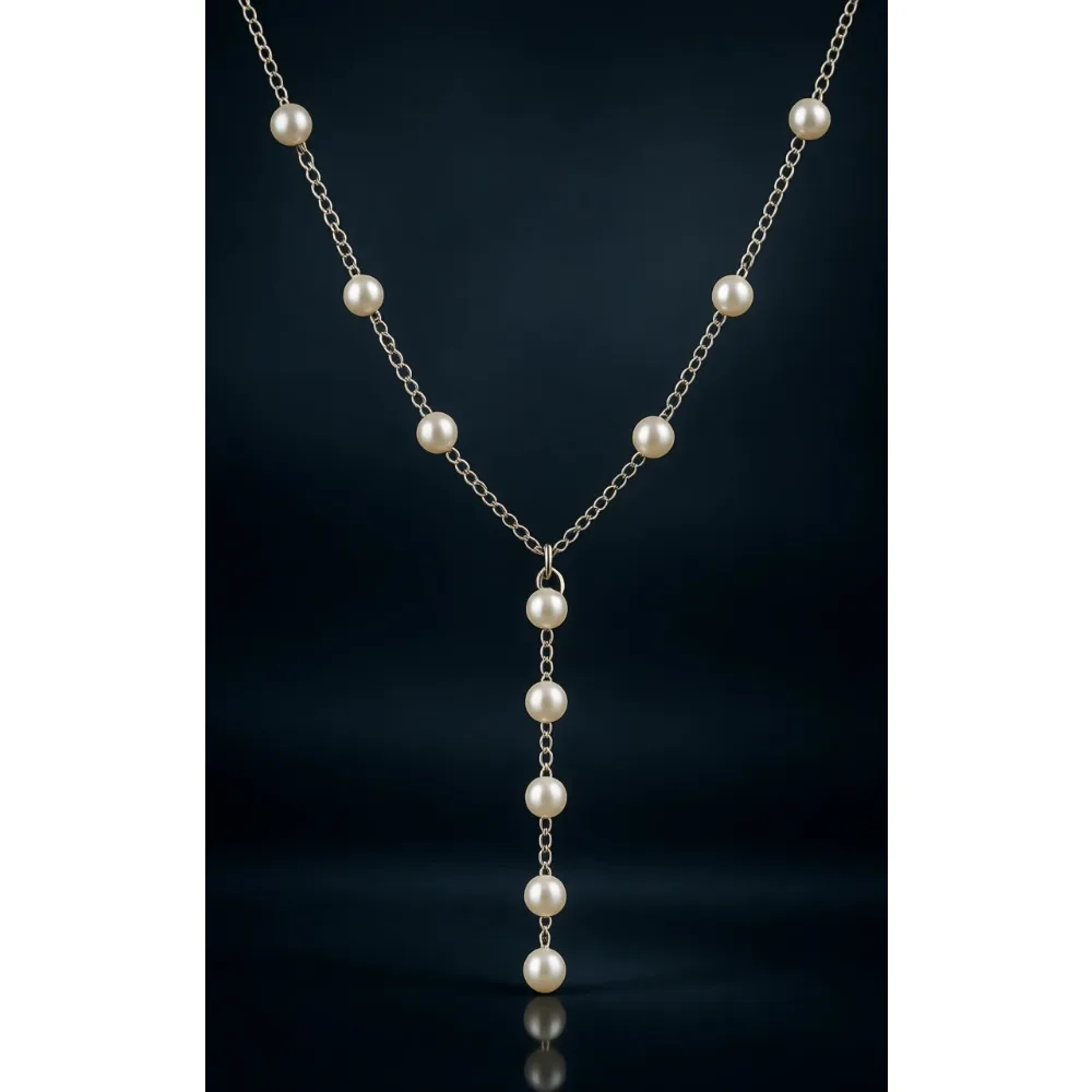

Изящное жемчужное ожерелье с позолотой 14 карат и фианитами, минималистичное свадебное украшение, подарок для женщин