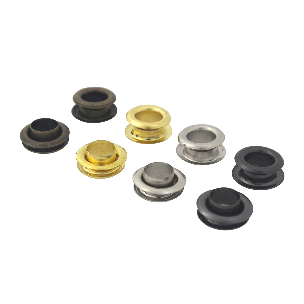 100sets Brass Double Cap Eyelet with Washer 8mm Leather Craft Repair Grommet Round Eye Rings For Shoes Bag Clothing Belt Hat