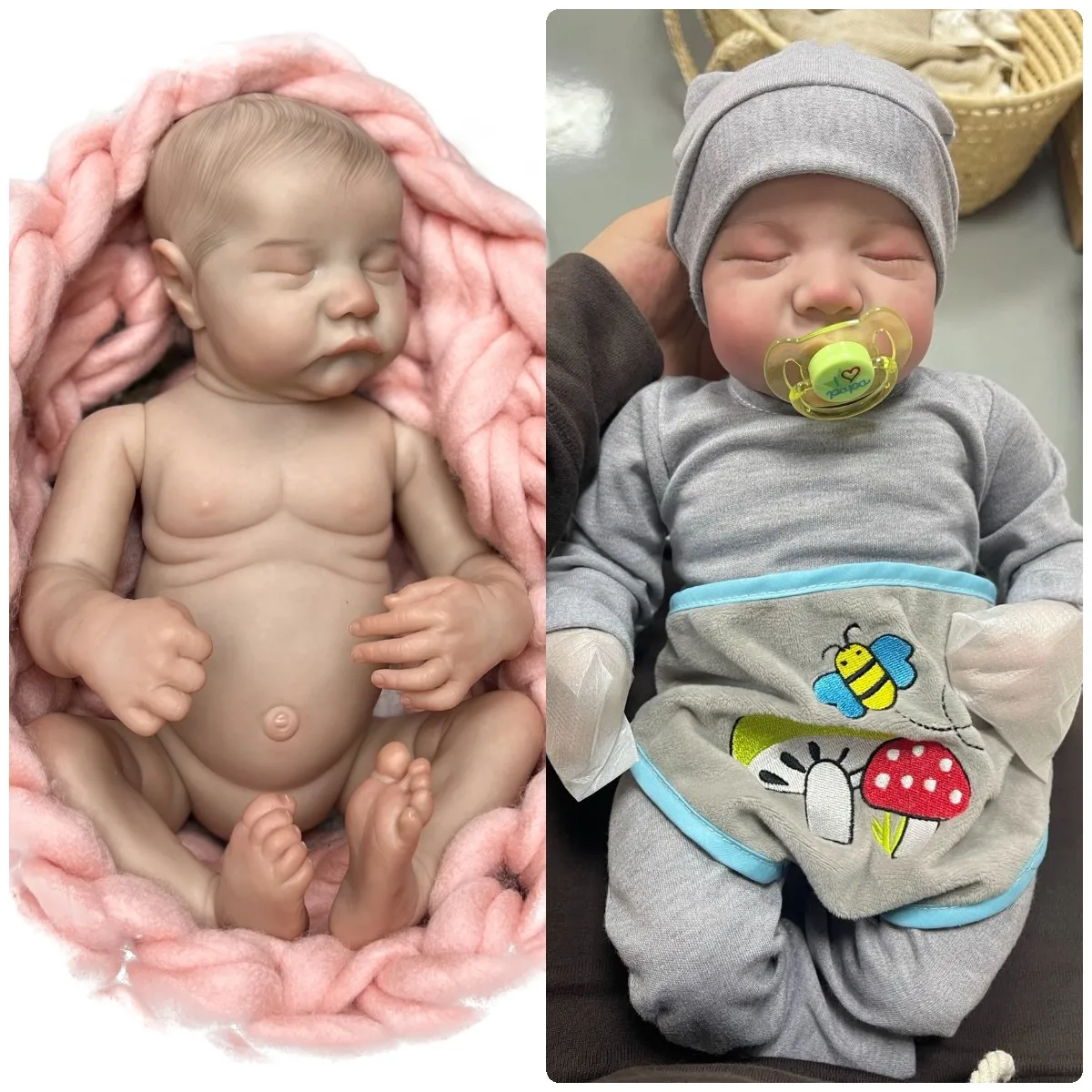 16 Inch Full Vinyl Levi Reborn Baby Doll bebe reborn corpo de silicone inteiro bonecas infantil meninas Handmade Lifelike Girl