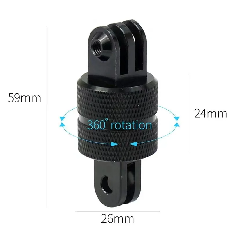 360 Degree Swivel Rotating Aluminium Aolly Tripod Adapter for camera