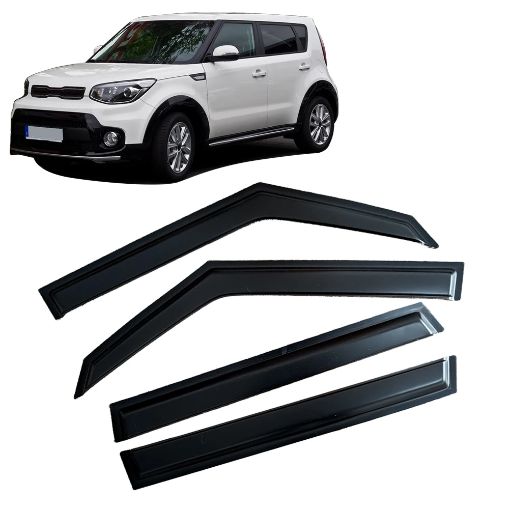 

Оконный козырек для Kia SOUL 2014 2015 2016, ветрозащитные дефлекторы, защита от дождя, дверной козырек, вентиляционные шторы, солнцезащитные козырьки от дождя