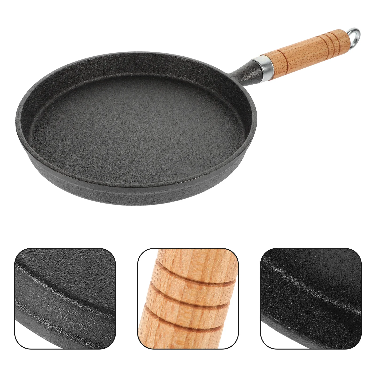 

Nonstick Crepe Pan 8 Inch Cast Iron Skillet For Eggs Steak Breakfast Portable Frying Pan Kitchen Baking Small Pancake