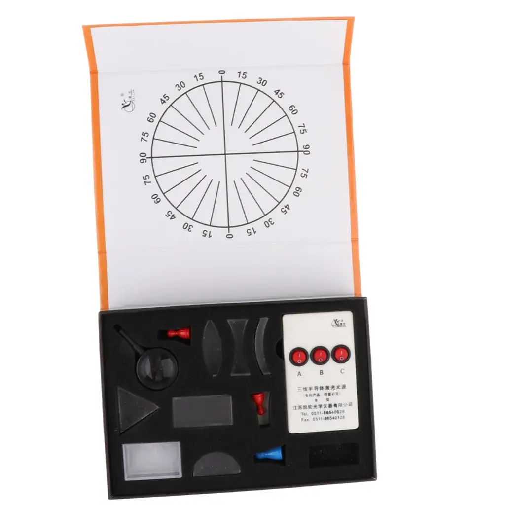 Concave Optical Concave Kit with Set of Instruments for Physical Experiments