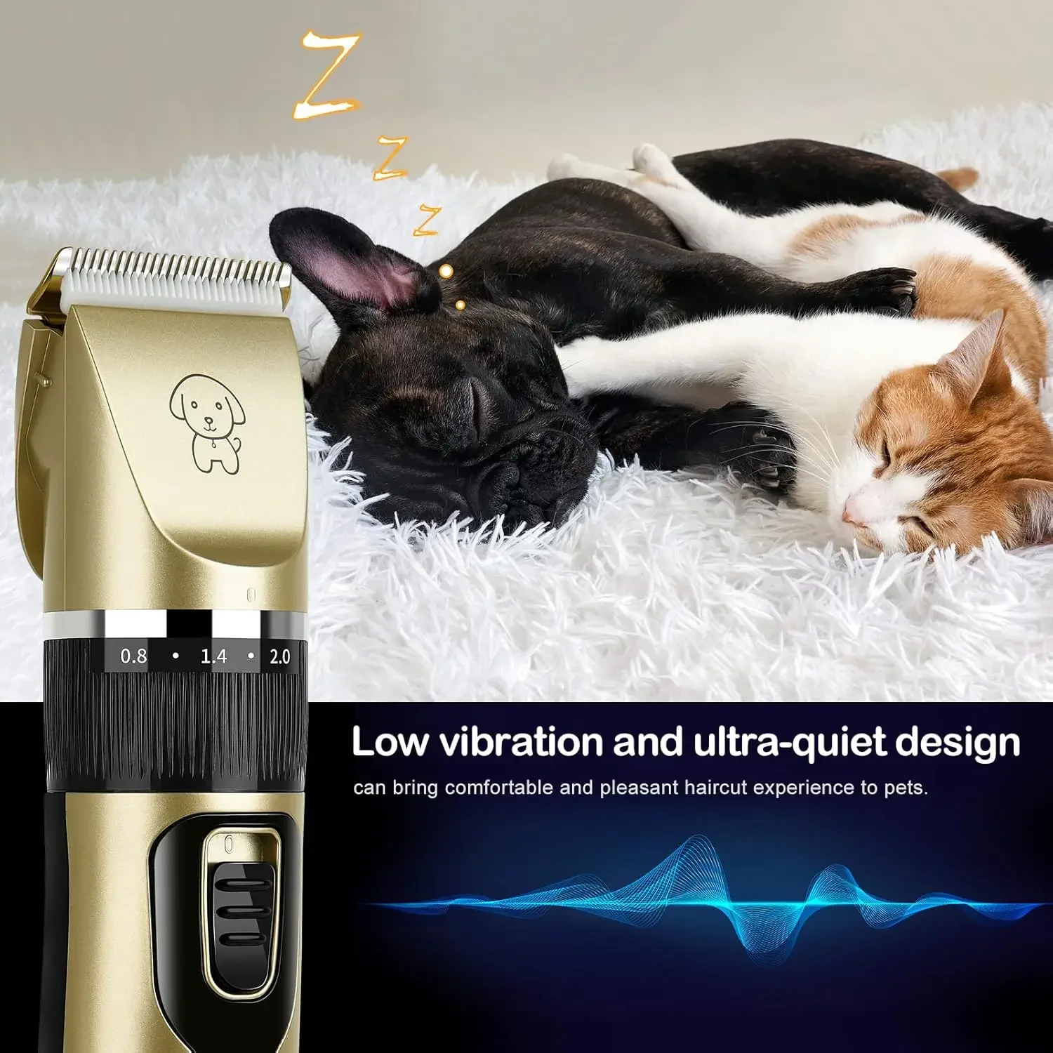 Dog Clipper Dog Hair Clippers Grooming Pet Cat Haircut Trimmer Shaver Set Cordless Rechargeable Professional Dog Hair Trimmer