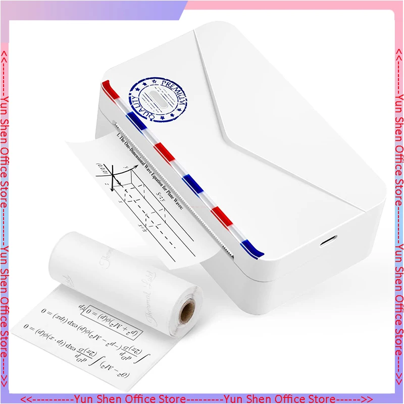 Phomemo M03as Mini Portable Thermal Printer Inkless Notes Printer Pocket Printer 300dpi 15/53/80mm Sizes Paper For Label Printer