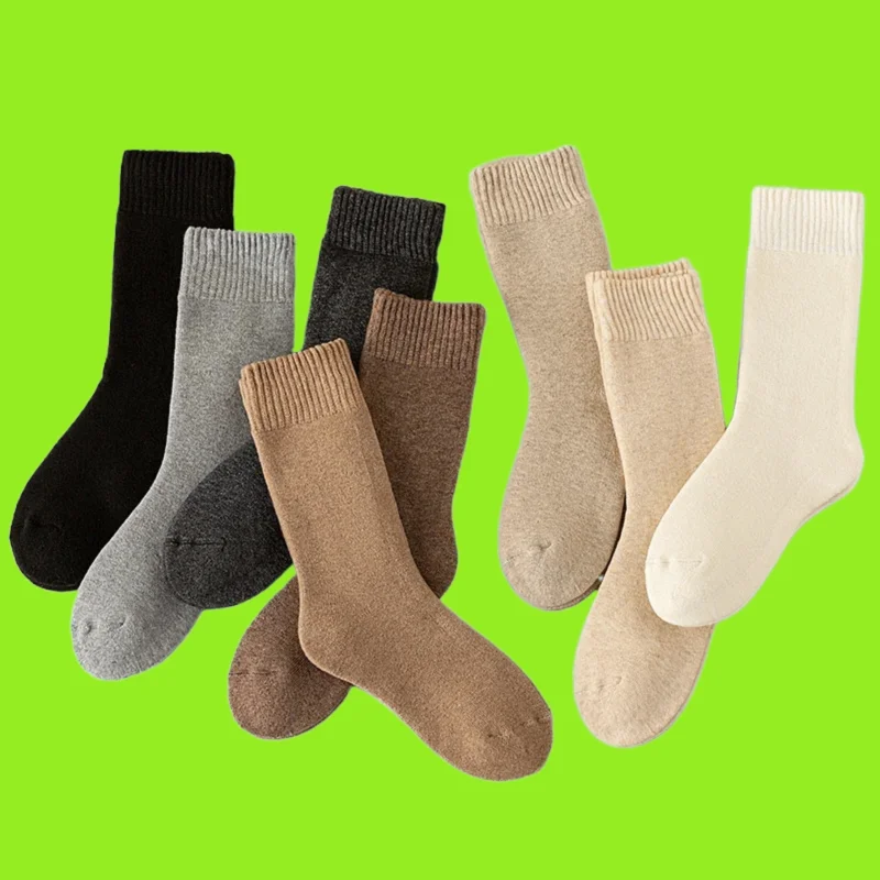 

5/10 Pairs Women's Socks Autumn and Winter Plus Velvet Thickening Warm Terry Socks Breathable Winter Women's Cashmere Socks