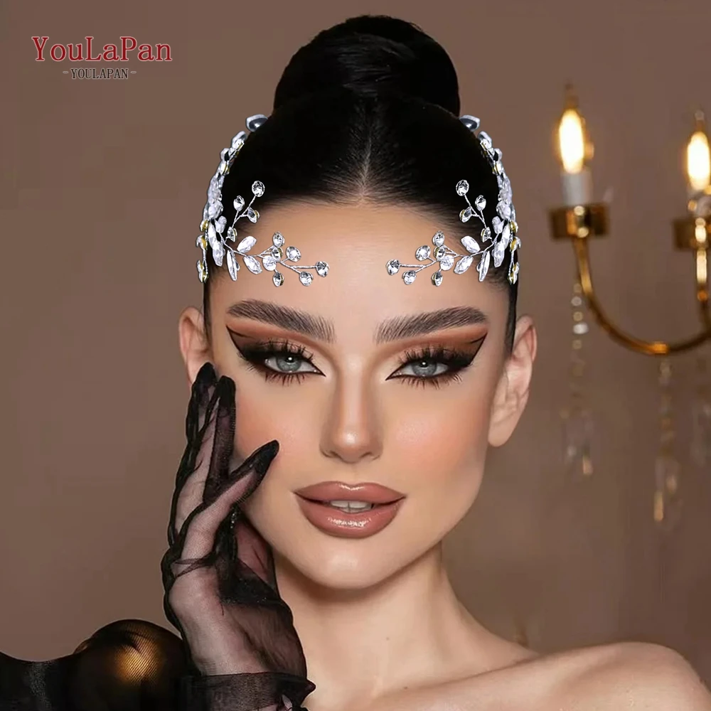 

YouLaPan Bridal Rhinestones Headband Wedding Headpiece Women Simplicity Hair Accessories Banquet Party Hair Band Headdress HP909
