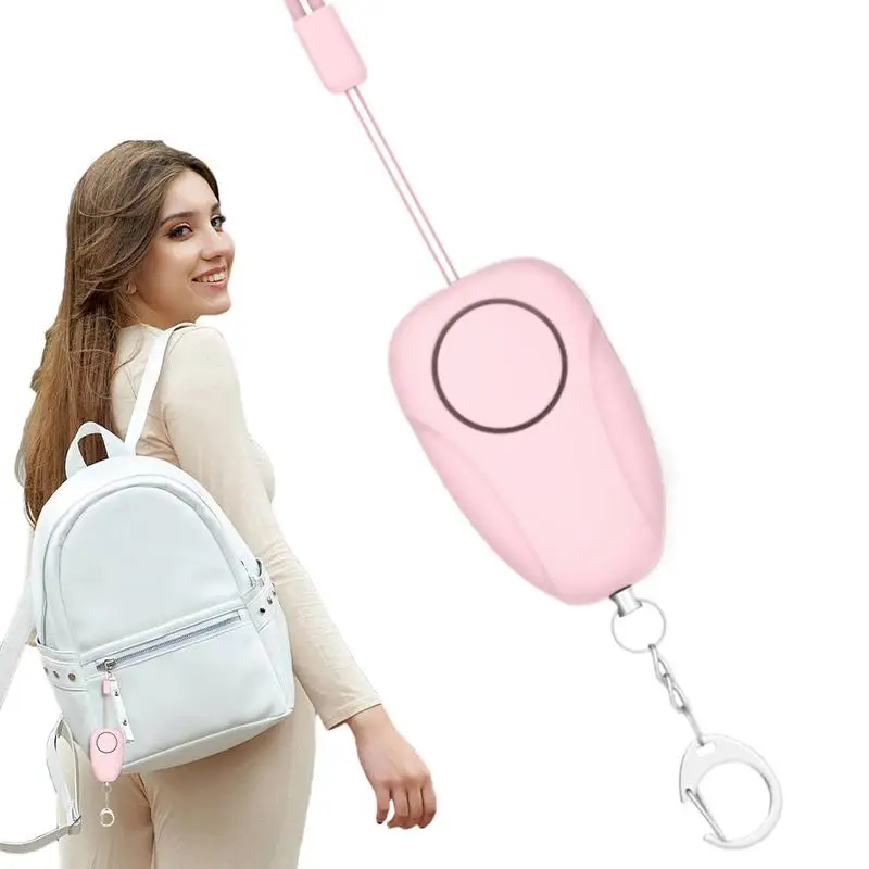 Chaveiro de alarme de segurança bonito portátil 120 db segurança sirene de som seguro carregamento usb pequeno bonito feminino portátil chaveiro de segurança