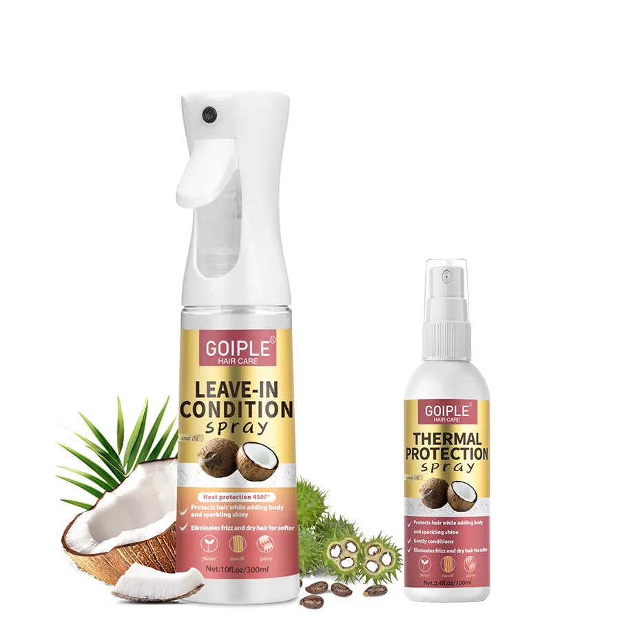 

Сливочный несмываемый кондиционер GOIPLE, увлажняющий питательный продукт для волос, кокосовый термозащитный спрей, защита волос от повреждений тепла