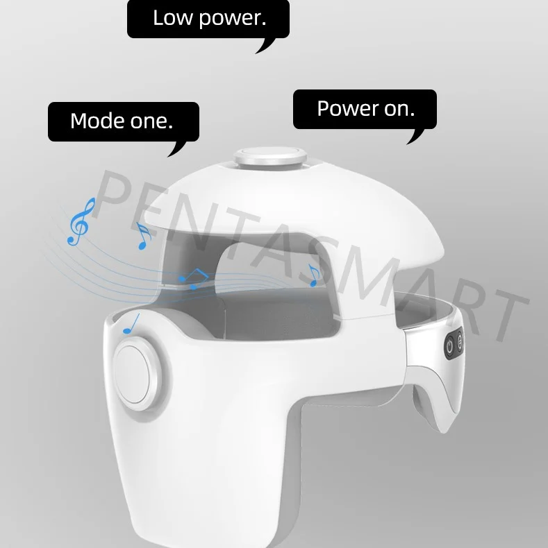 Hot Compression Rechargeable Relax Head Massager With Graphene Airbag Kneading Heating and Vibration