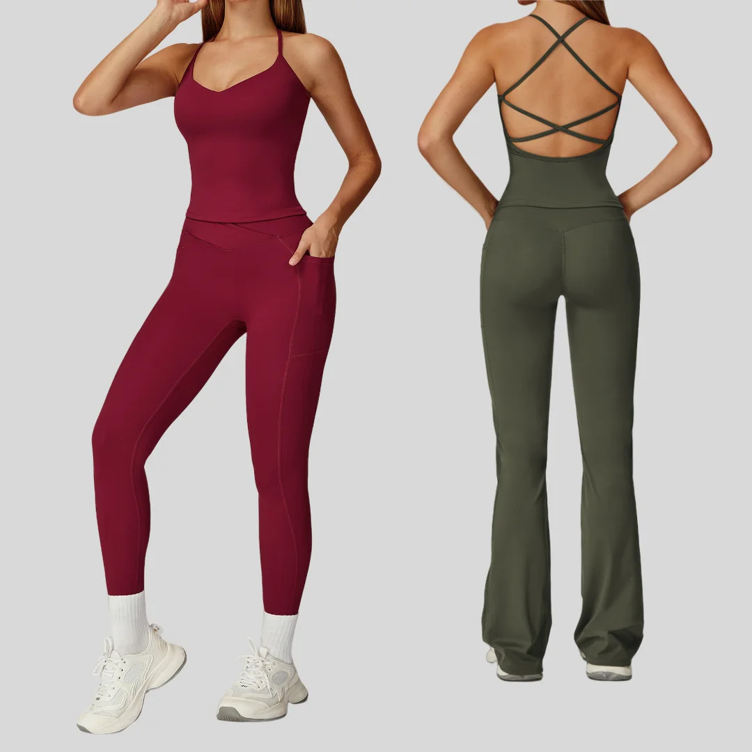 

Yoga Set Sports Fitness High Waist Peach Hip Quick Dry Pants Backless Bra Set Outdoor Running Leggings Sports Vest Yoga Suit