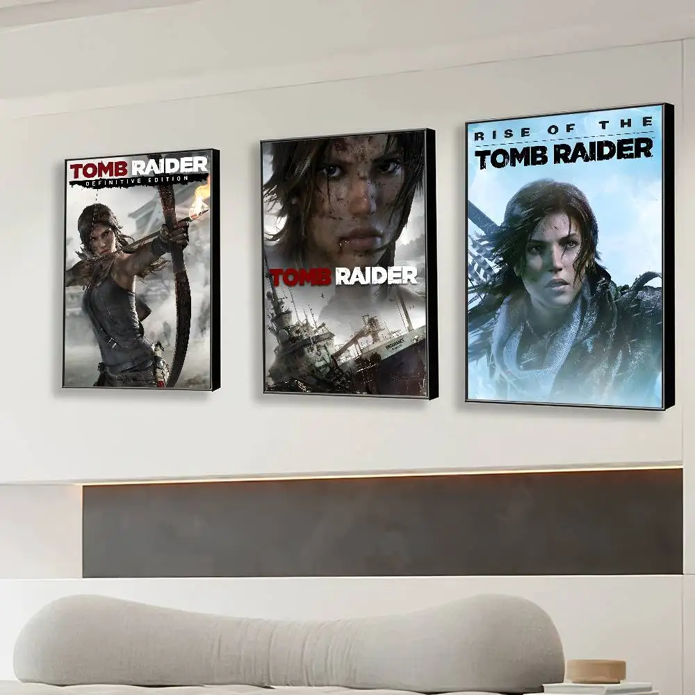 حار فيديو لعبة تومب رايدر سلسلة جمع DIY بها بنفسك لزجة ملصق مقاوم للماء ورقة ملصق مقهى بار ملصقات طلاء جدران