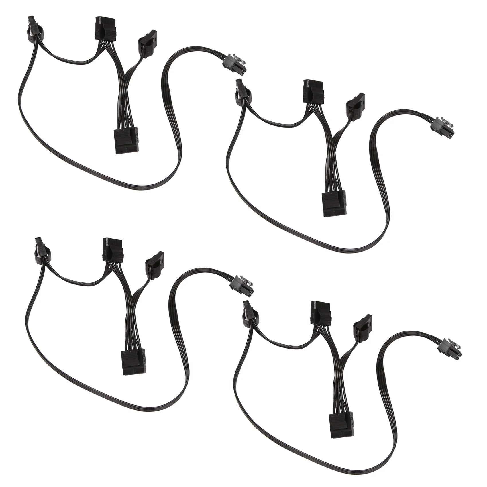 QWE-4X IDE 4Pin Modular Power Supply Cable For Corsair RM1000X RM550X 650X 750X 850X 6Pin To 4 IDE Cable