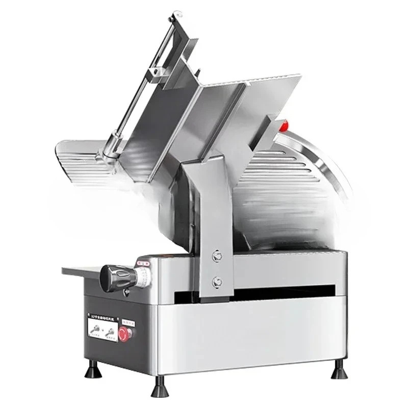 

12 Inch Full Automatic Meat Slicer Electric Fresh Frozen Lamb Rolls Meat Cutting Machine Knife Set Meat Slicing Grinder Machine