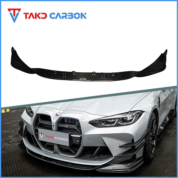 

TAKD Carbon Car Data Development Dry Carbon Fiber Front Bumper Lip for bmws M4 G82 2021-2023