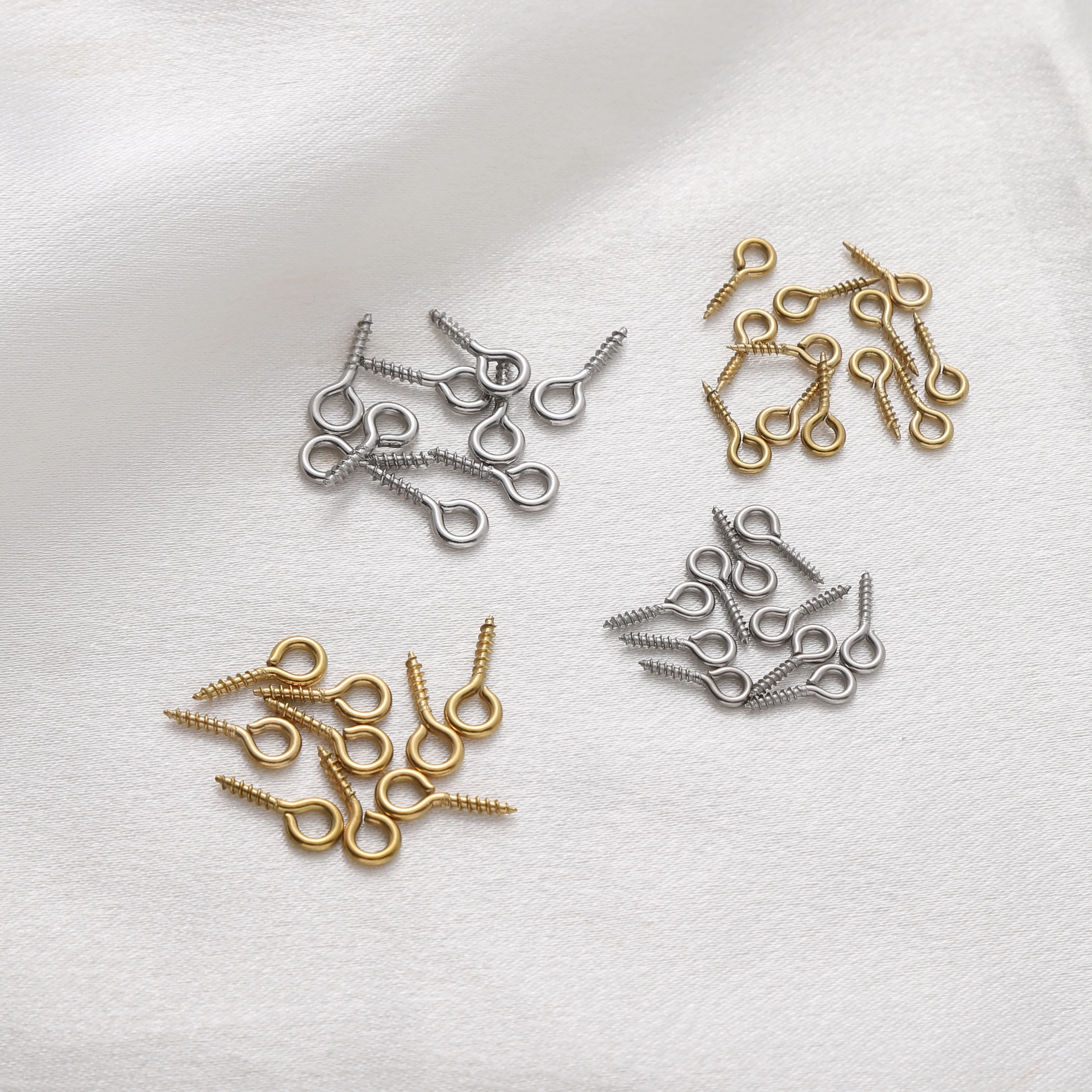 5/50Pcs Edelstahl Schraube Auge Pins Hängen Kappen Für Anhänger Schraube Auge Haken Verschlüsse Schmuck Handgemachte DIY, der Entdeckungen