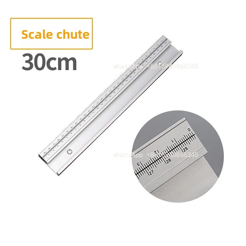 

Chute, scale, special for universal push handle, backer, limit, modification, woodworking, slider, ruler tool