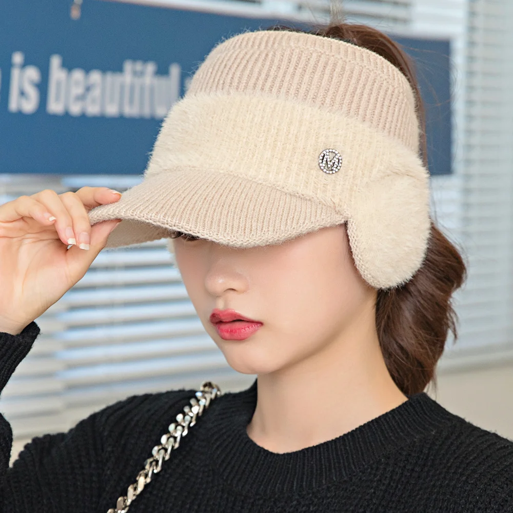 New Women Winter Hat  Fashion Streetwear Decorate Beanie Hat For Women Casual Knitted Warm Cap
