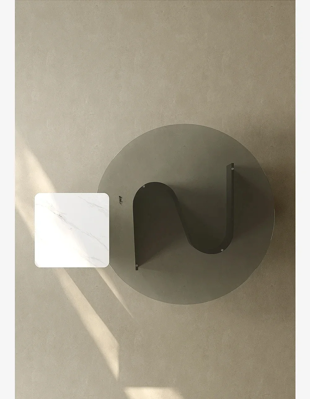 شقة صغيرة عالية الجودة على شكل خاص طاولة قهوة من الفولاذ المقاوم للصدأ #2