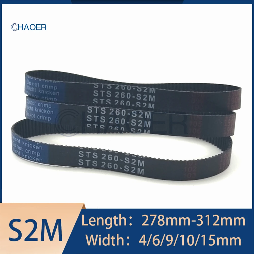 S2M Timing Belt Length 278 280 282 284 286 288 290 292 296 298 300 302 304 306 308 310 312mm Width 4 6 9 10 15mm STS Drive Belt