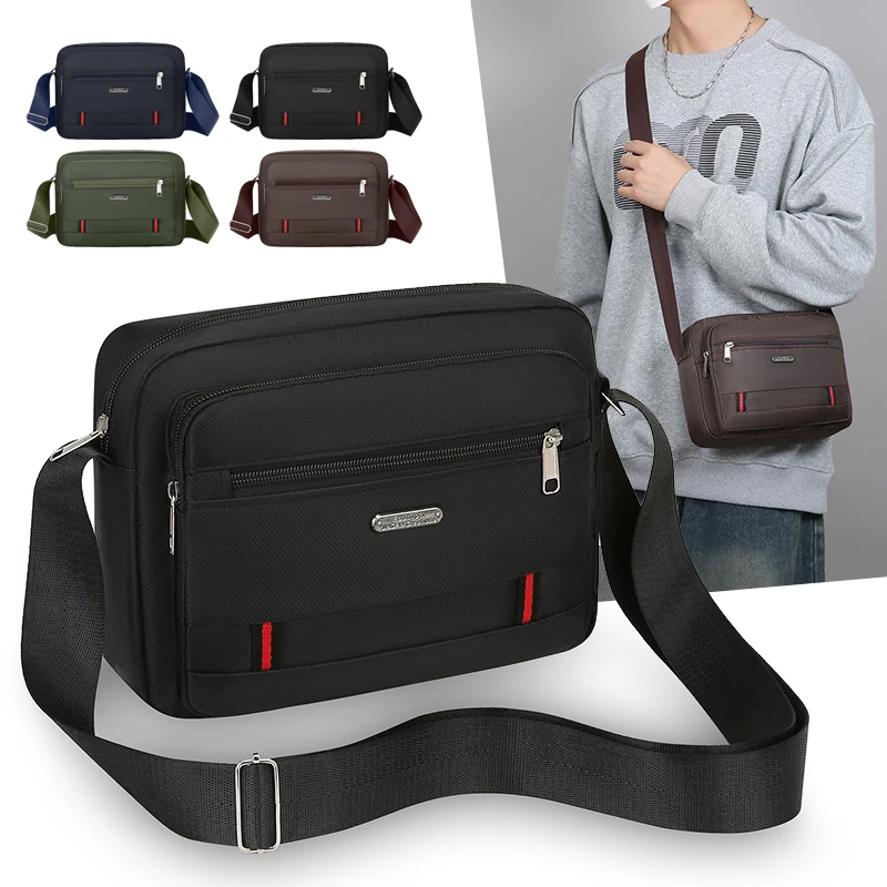 

Casual Business Shoulder Bag For Man Large Capacity Nylon Durable Men's Crossbody Bag Lightweight Single New Messenger Bag