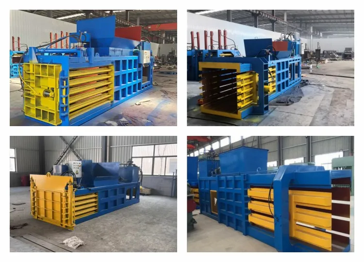 Small Hydraulic Horizontal Plastic Bottles Carton Waste Paper Baler Machine Heavy Duty Metal Baling Press Baler Compactor