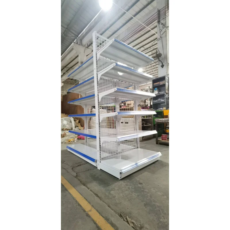 Personalizado Resistente Único Lado Display Comercial Racks, prateleiras De Gôndola De Supermercado