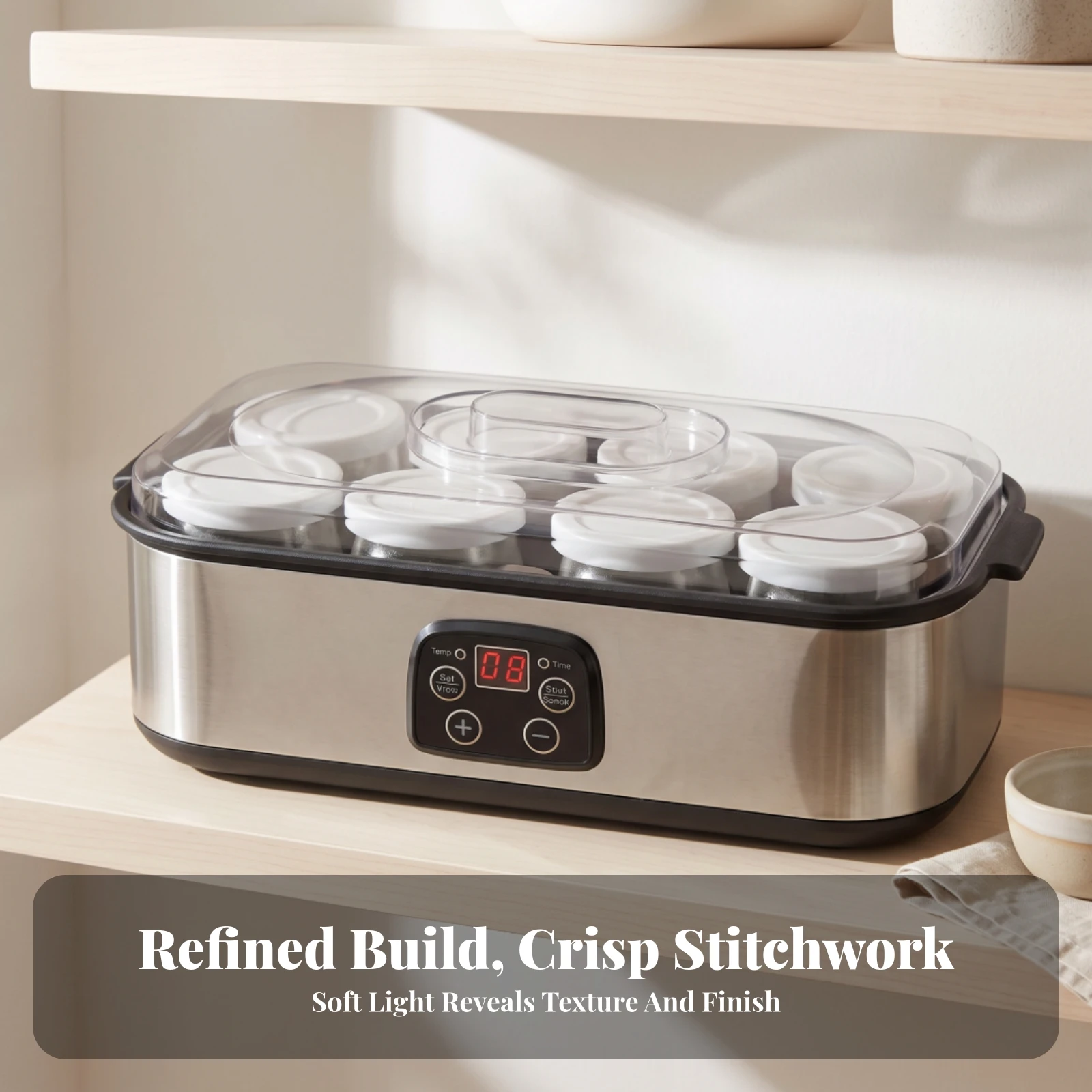 Yogurt Maker with Glass Jars P - đánh giá và giá Kitchen Appliances Countertop