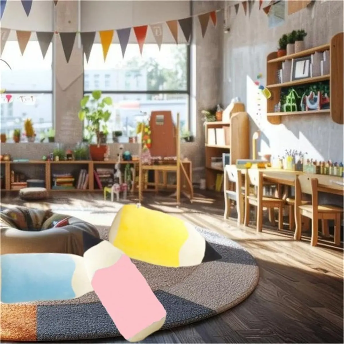 【ABFS】, Plush , Children'S Reading Corner Back to School Cushions, Cushions Birthday Gifts 50cm Yellow