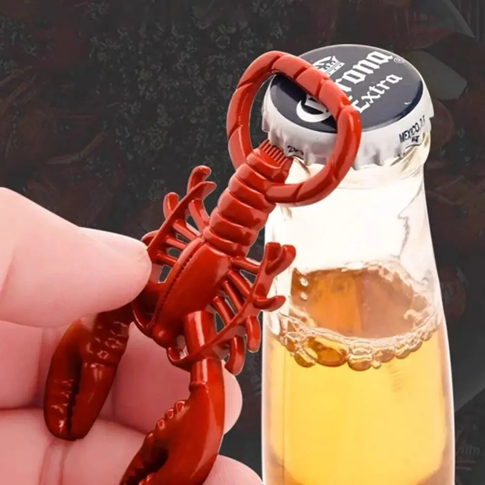 

Kitchen Gadgets Metal Lobster Corkscrew Bottle Opener Portable Creative Keychain Multifunctional Jar Opener Wine Bottle Opening