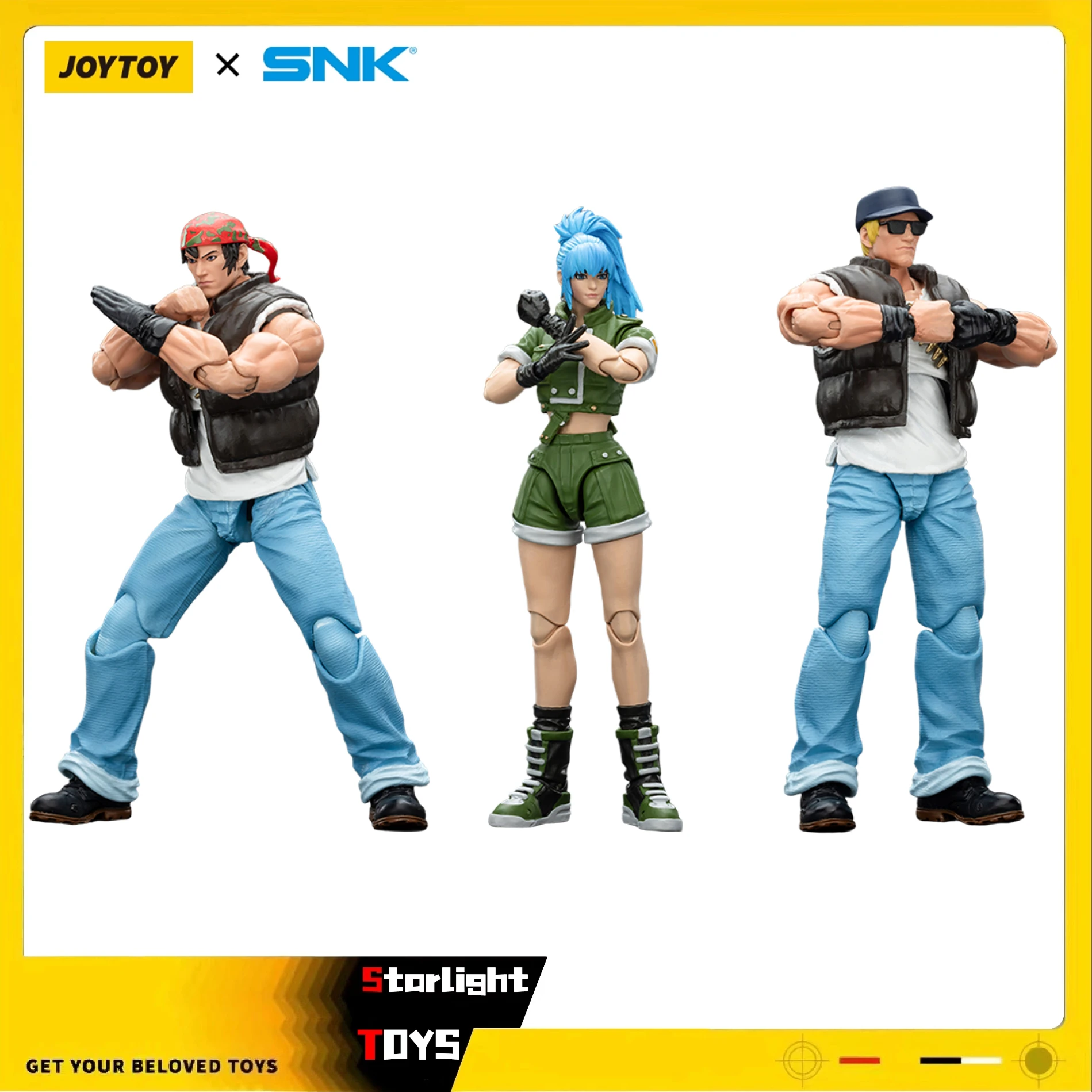 【予約販売】joytoy-snk-1-18-アクションフィギュア-kof'98um-イカリ戦士チーム-レオナ・ハイダーン-ラルフ・ジョーンズ・クラーク-スティルモデルおもちゃ