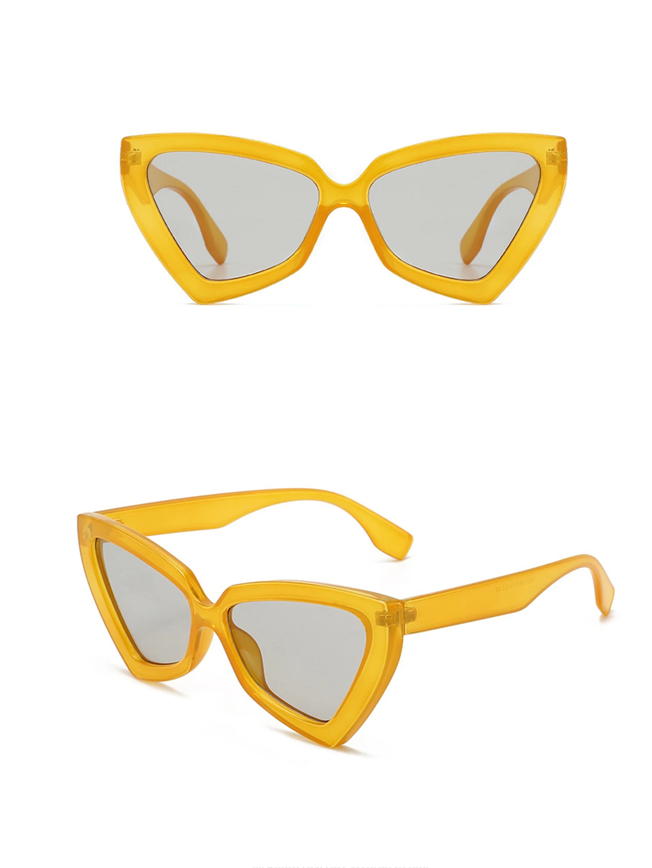 Neue Dreieck Polygon Sonnenbrille Frauen Männer Vintage Brille Retro Cat Eye Sonnenbrille weibliche männliche Brille Brille für den Sommer – Detail 7