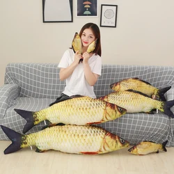 40/60/80/100/120cm Kawaii Simulation Crucian Plush Animals Toys Stuffed Plush Fish Pillow Sofa Cushion Birthday Gifts Decoration