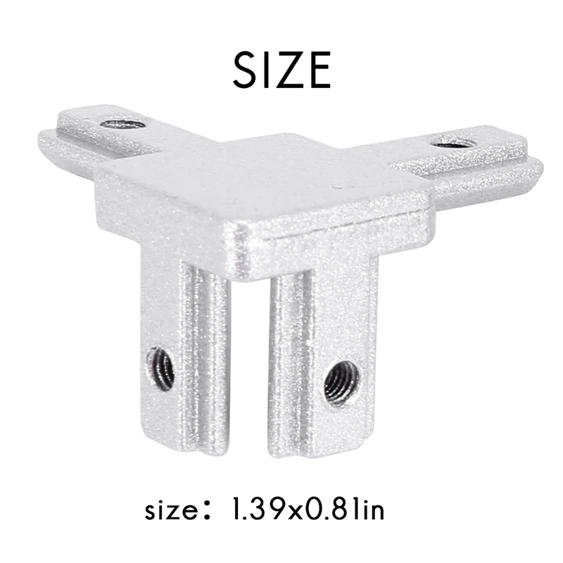 Connecteur ABRE-3-Way de support d'invite de coin d'extrémité pour le profil en aluminium d'extrusion de fente de T (paquet de 4, avec des vis)